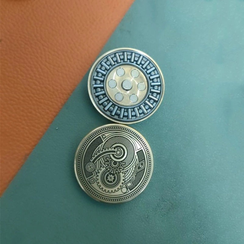 Mini Magnetic Coin Shape Haptic Sound Push Slider | Mini EDC Magnetic Coin Haptic Feel PPB | Mini Coin Shape Sound Push Slider