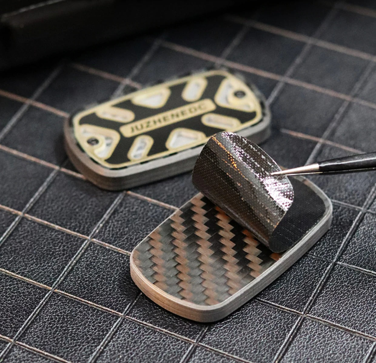 Carbon Fiber Hand Haptic Feel Push Pull Slider | Haptic Hand Push Pull PPB | Anti-stress Hand Push Pull Slider for Gift and Collection
