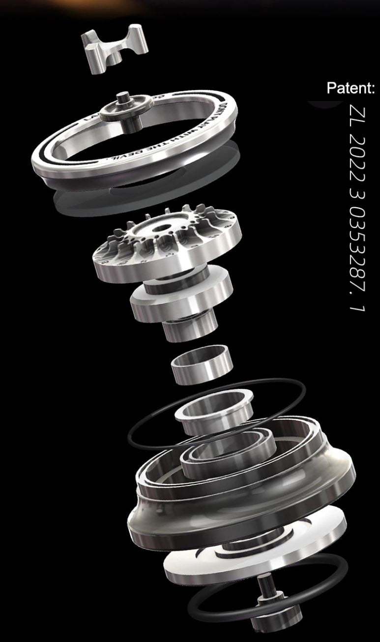 Lautie 2099 Series Lucky Turn Table Hand Gyro Spinner | Lautie Lucky Turn Table Hand Gyro Fidget for Collection and Gift