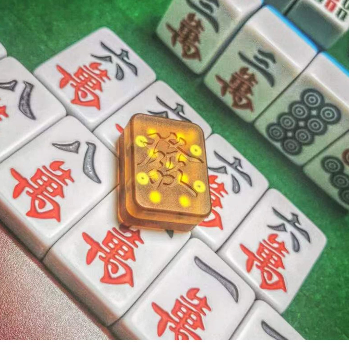 Mahjong 2.0 Stainless Steel PEI Hand Push Clicker Slider | Mahjong EDC Zirconium Hand Push Slider | Titanium Mahjong Hand Clicker Slider