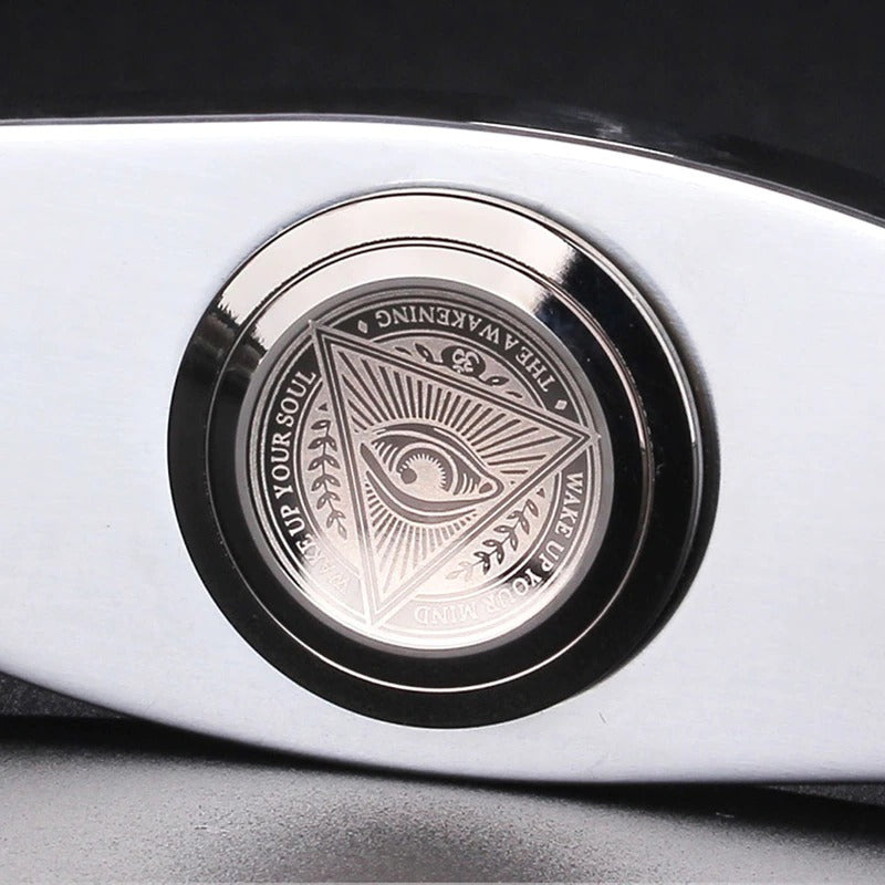 Eye Stylist Autism Metal Hand Spinner | Anti Stress Adult Toys Stress Reliever | Pure Steel Spinner for Gift and Collection