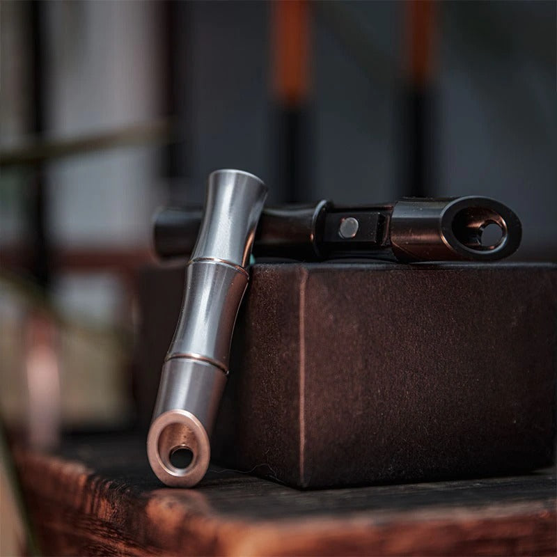 Bamboo Stainless Steel Haptic Feel Hand Push Pull Slider | Bamboo EDC Haptic Feel Hand Slider | Bamboo Metal Hand Push Slider for Gift
