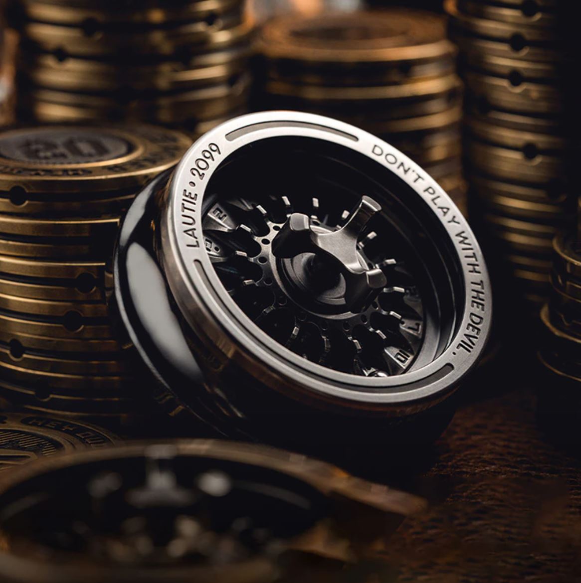 Lautie 2099 Series Lucky Turn Table Hand Gyro Spinner | Lautie Lucky Turn Table Hand Gyro Fidget for Collection and Gift
