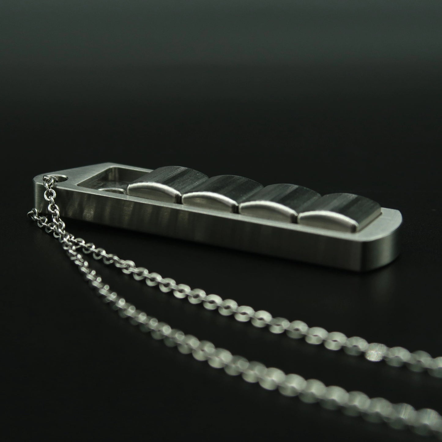 Mini Stainless Steel Pea Pod Push Haptic Slider | Mini EDC Push Pull Haptic Feel PPB |Metal Push Pull Haptic Sound Slider for Collection & Gift