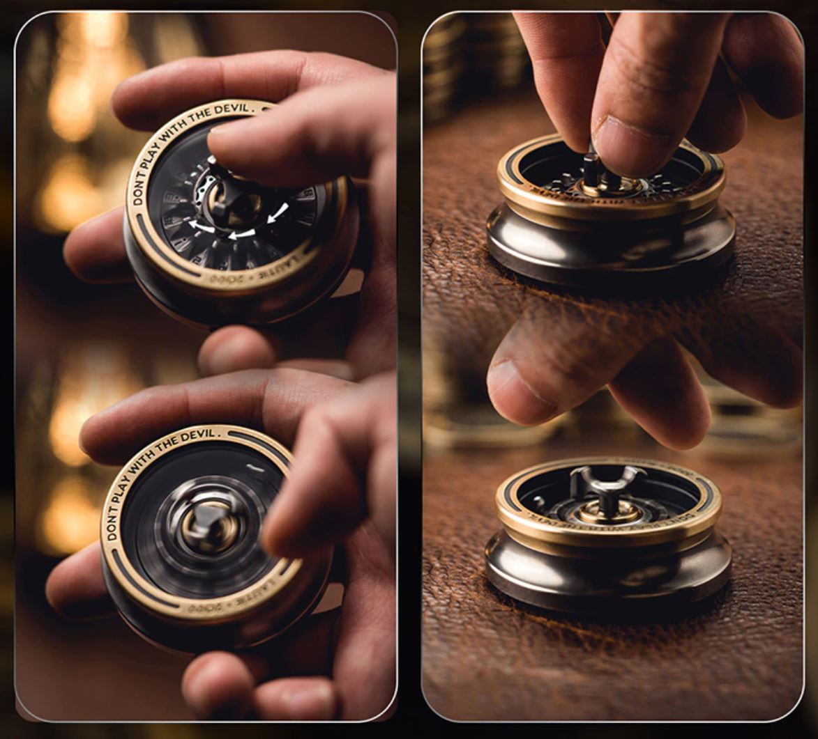 Lautie 2099 Series Lucky Turn Table Hand Gyro Spinner | Lautie Lucky Turn Table Hand Gyro Fidget for Collection and Gift