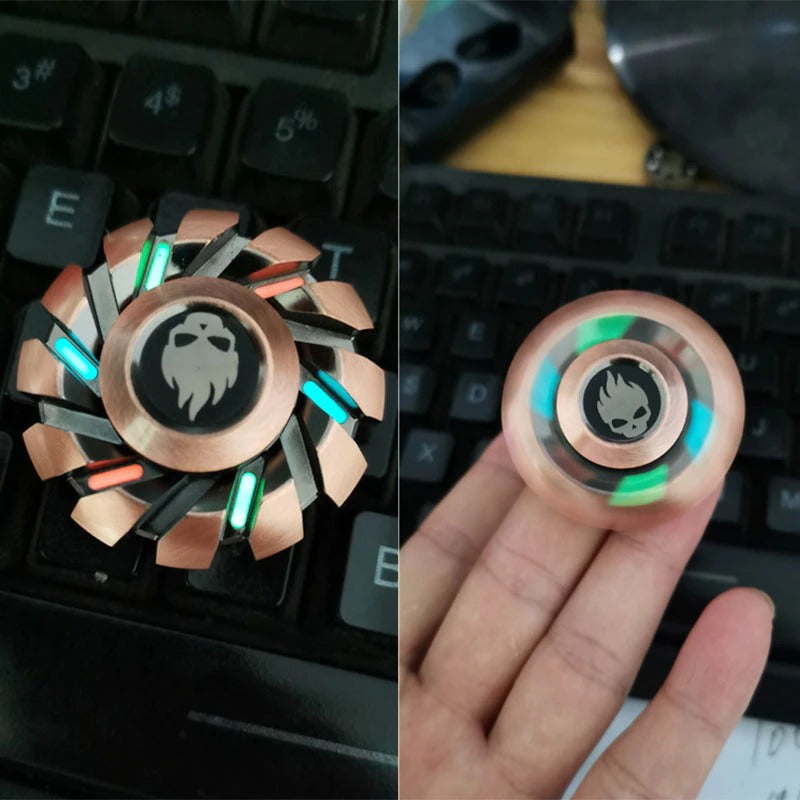 Colorful Luminous Hand Gyro Spinner | Metal Luminous Hand Fidget toys | EDC Luminous Hand Fidget Spinner for Fun and Gift Collection