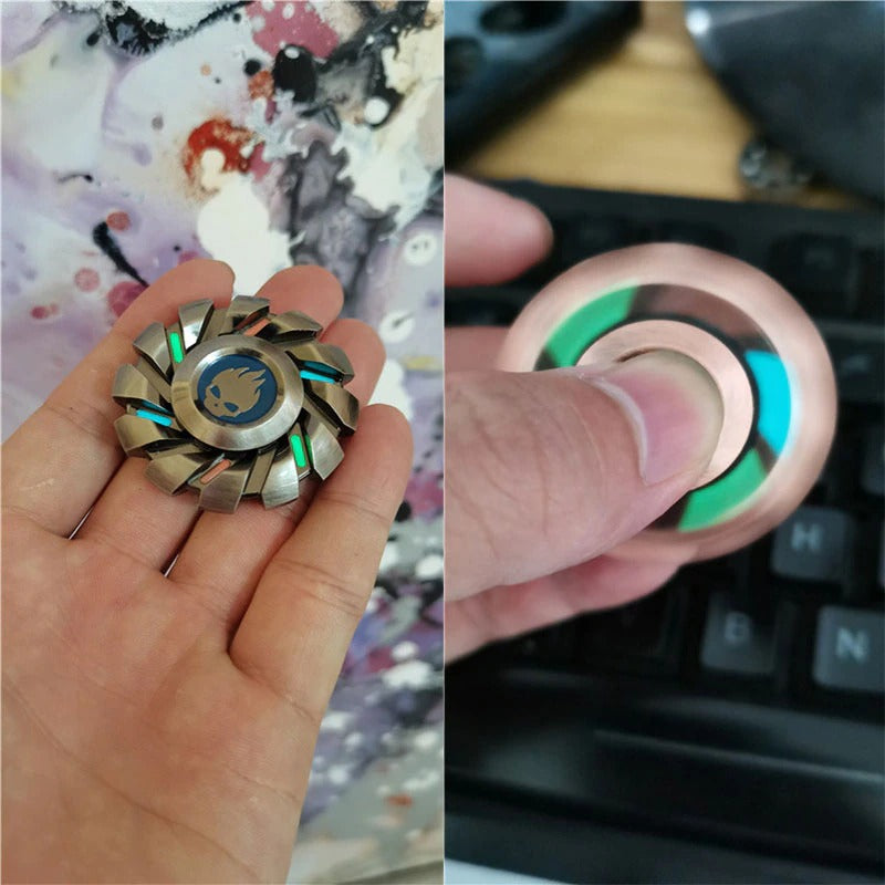 Colorful Luminous Hand Gyro Spinner | Metal Luminous Hand Fidget toys | EDC Luminous Hand Fidget Spinner for Fun and Gift Collection