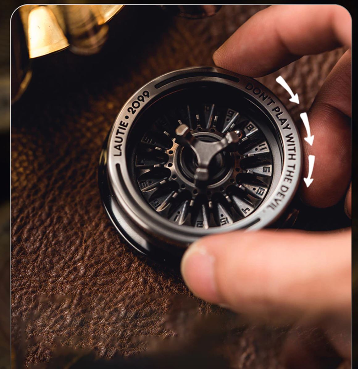 Lautie 2099 Series Lucky Turn Table Hand Gyro Spinner | Lautie Lucky Turn Table Hand Gyro Fidget for Collection and Gift