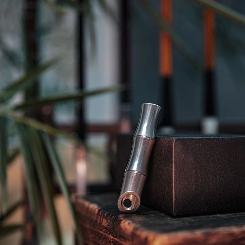 Bamboo Stainless Steel Haptic Feel Hand Push Pull Slider | Bamboo EDC Haptic Feel Hand Slider | Bamboo Metal Hand Push Slider for Gift