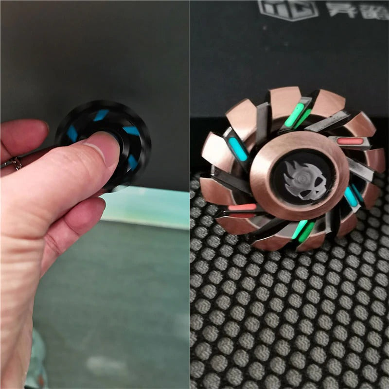 Colorful Luminous Hand Gyro Spinner | Metal Luminous Hand Fidget toys | EDC Luminous Hand Fidget Spinner for Fun and Gift Collection