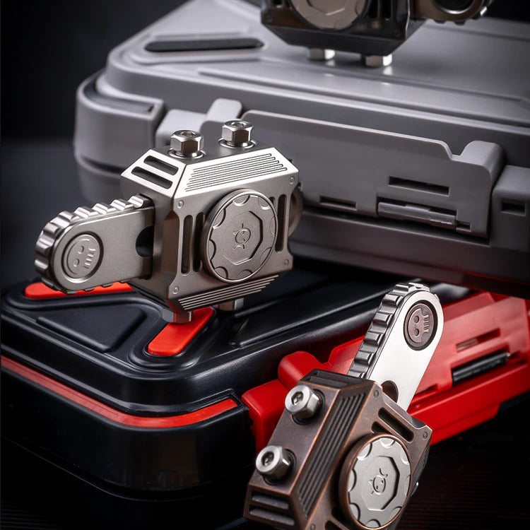 Black Mirror Chariot Tank Titanium Hand Gyro Fidget Spinner | BM Chariot Metal Gyroscope Hand Spinner | BM EDC Chariot Gyro Fidget for Gift
