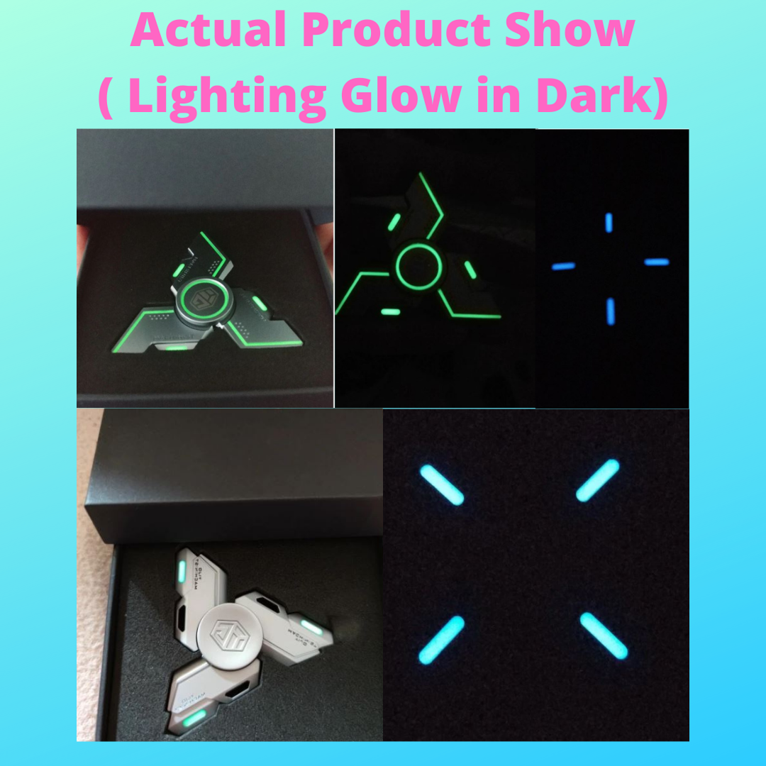 Luminous Hand Fidget Gyro Spinner | Metal Hand Gyro Spinner with Luminous Perfect for Gift & Collection