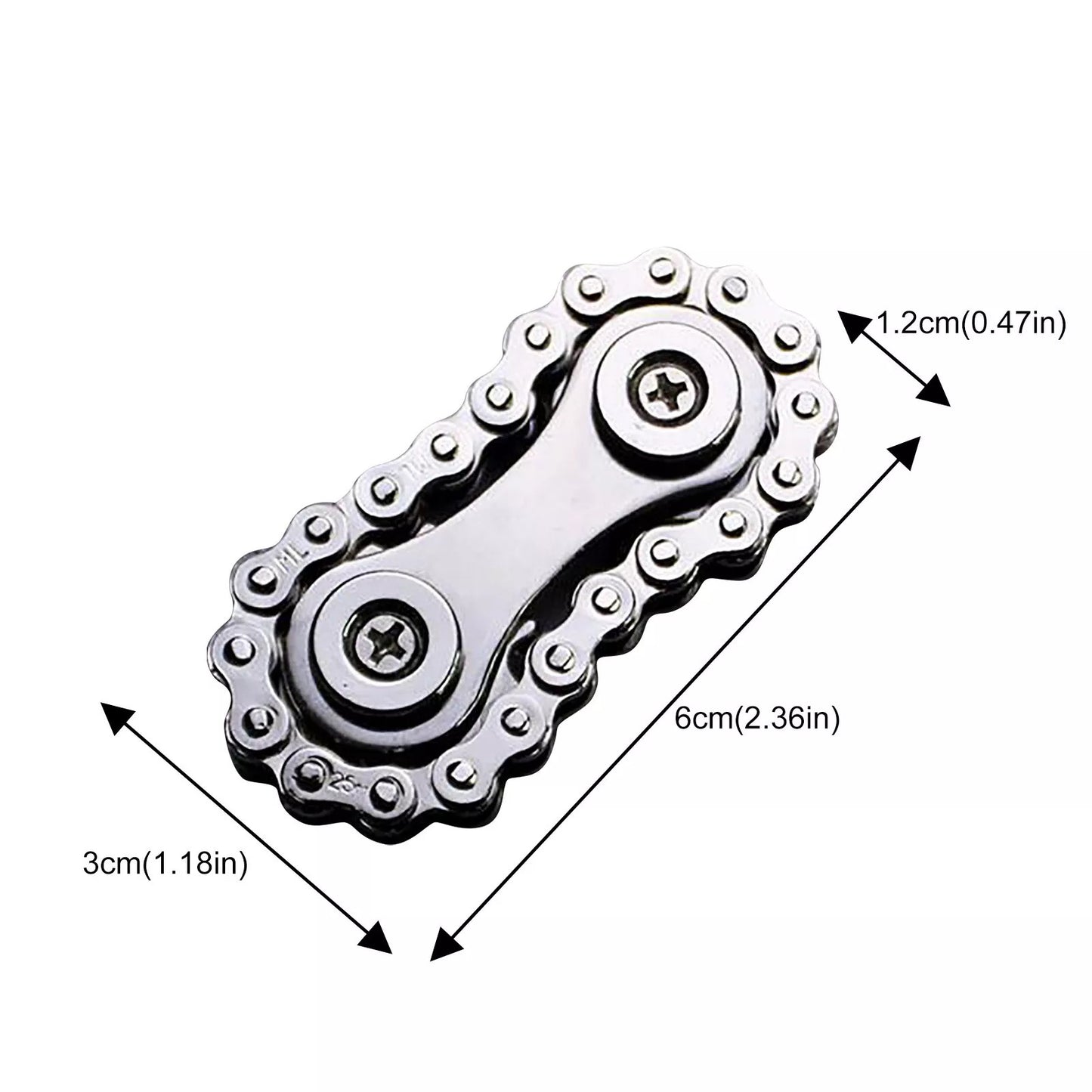 New Metal Mini Gyro Chain Sprockets | New Metal Pocket Flywheel Toy Gear Chain Spinner for Collection and Gift