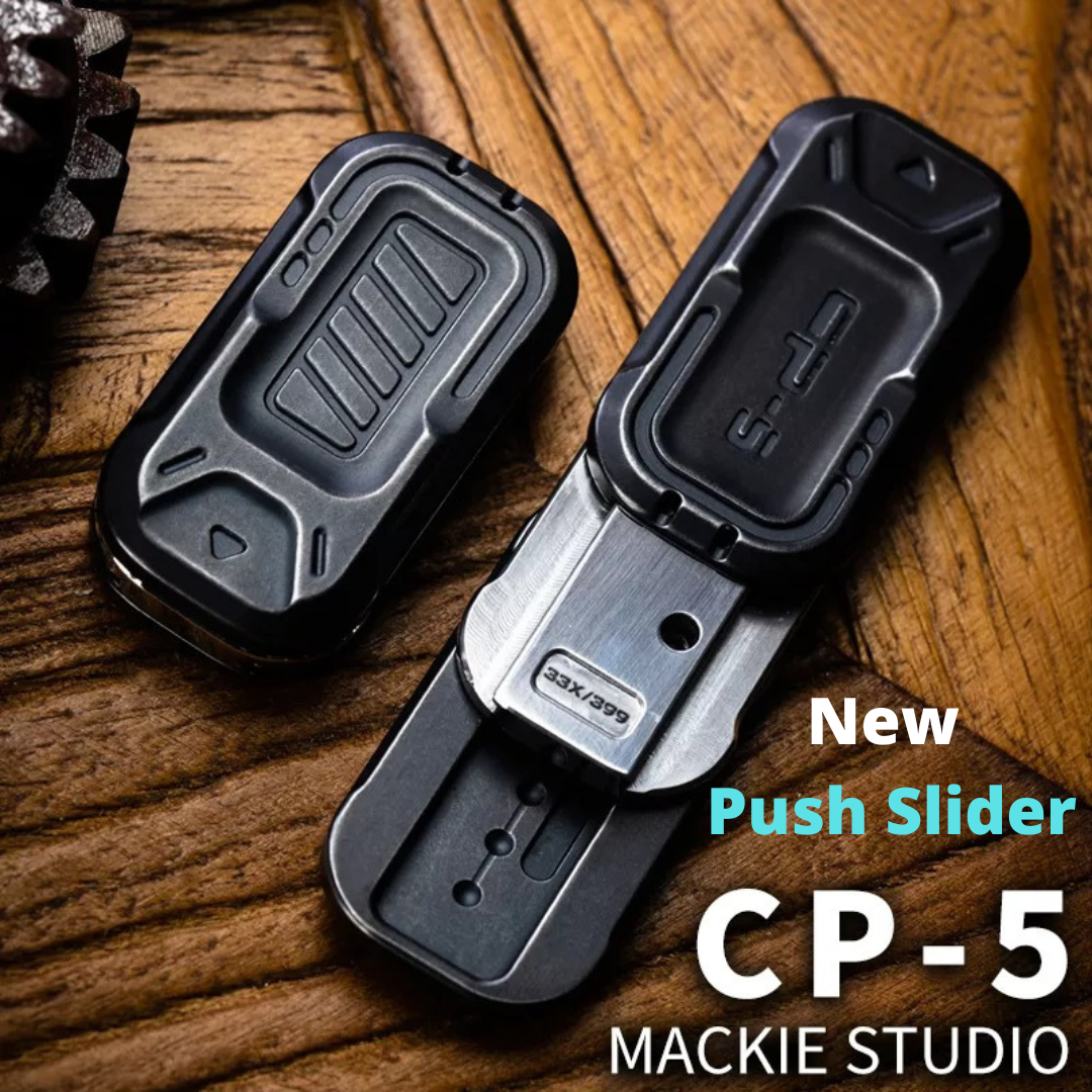 New Mackie Hand Push Slider Push Pop | Mackie CP-5 Hand Fidget Spinner Finger Push Decompression | CP-5 EDC Push Slider for Gift and Collection