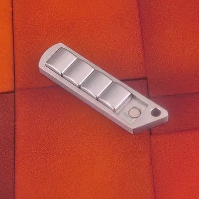 Mini Stainless Steel Pea Pod Push Haptic Slider | Mini EDC Push Pull Haptic Feel PPB |Metal Push Pull Haptic Sound Slider for Collection & Gift