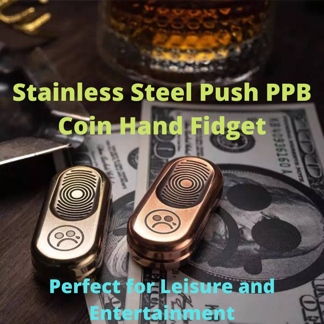 Dz Metal Push Brand PPB Hand Push Slider | Dz EDC Hand Haptic Push Slider Push Pop Fidget Toys | Metal Fidget Push Pop Toys Anti-Stress Autism ADHD Hand Slider for Gift