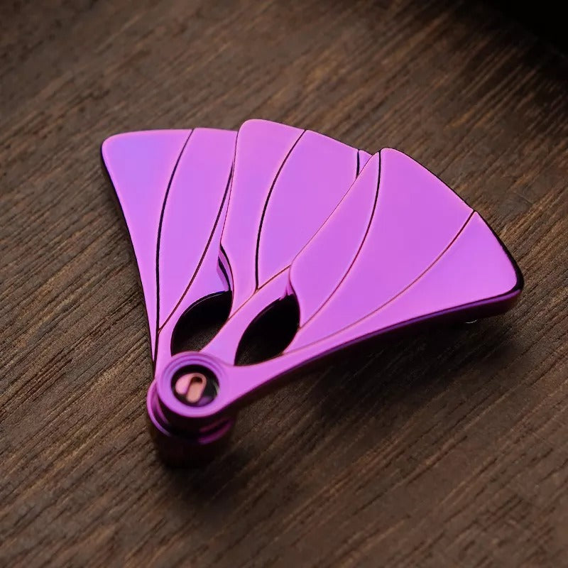 MUYI Mini Stainless Steel Four Layer Folding Hand Push Haptic Slider | Mini EDC Four Stages Fold Hand Push Slider | Metal Hand Push Slider for Gift & Collection