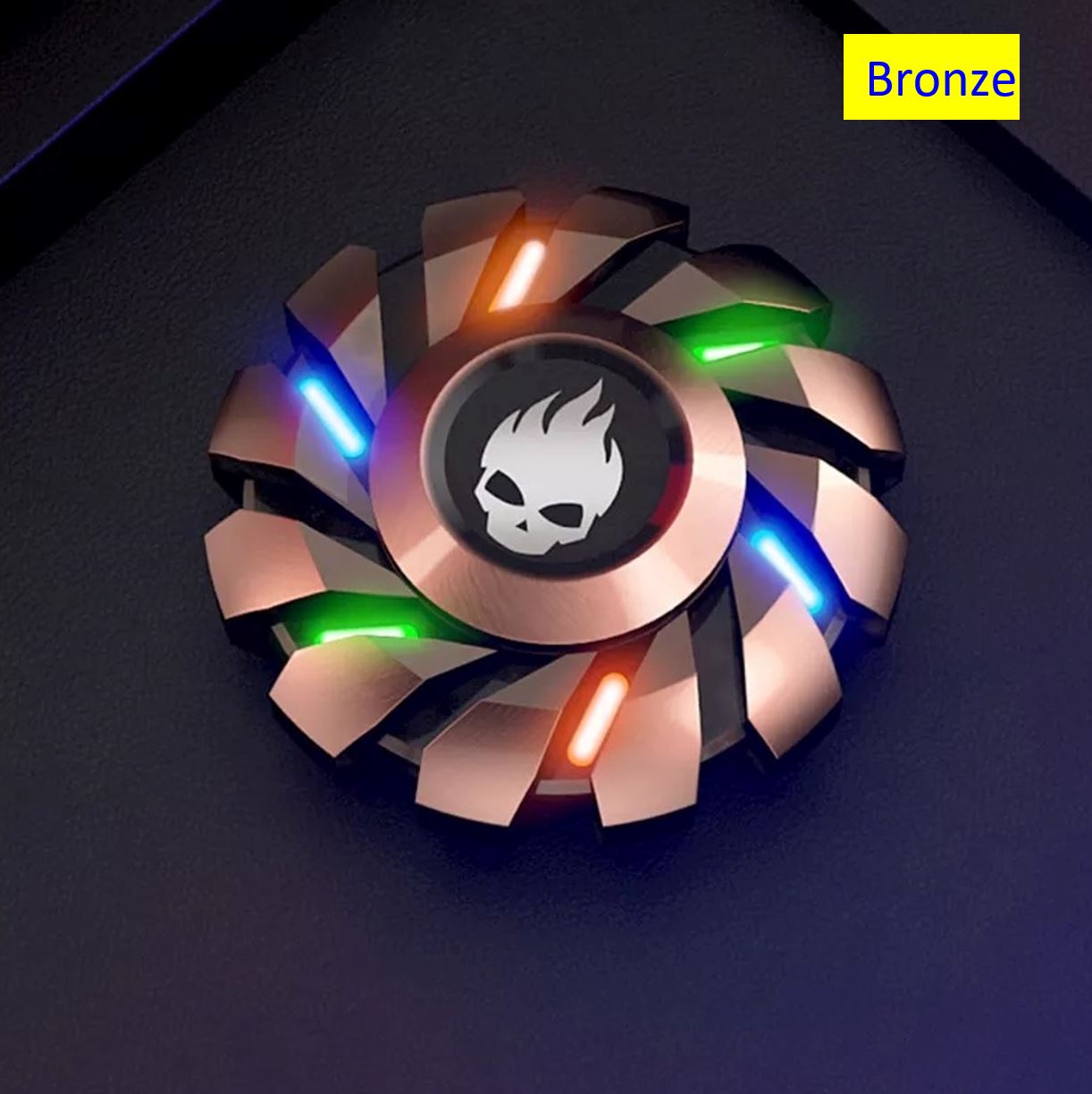 Colorful Luminous Hand Gyro Spinner | Metal Luminous Hand Fidget toys | EDC Luminous Hand Fidget Spinner for Fun and Gift Collection