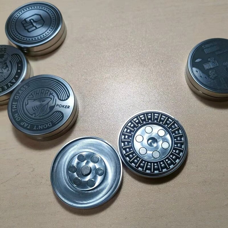 Mini Magnetic Coin Shape Haptic Sound Push Slider | Mini EDC Magnetic Coin Haptic Feel PPB | Mini Coin Shape Sound Push Slider