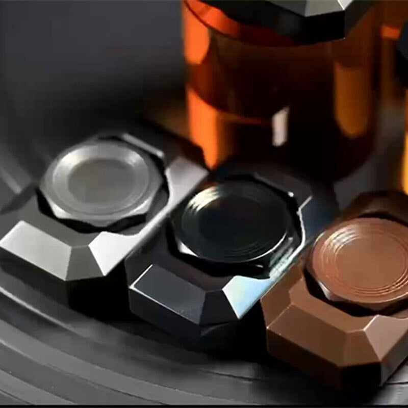 Mini Block Gamestone Stainless Steel Hand Gyro Spinner | Mini EDC Copper Block Hand Fidget Spinner |Mini Metal Hand Gyro fidget toy for gift & Collection.