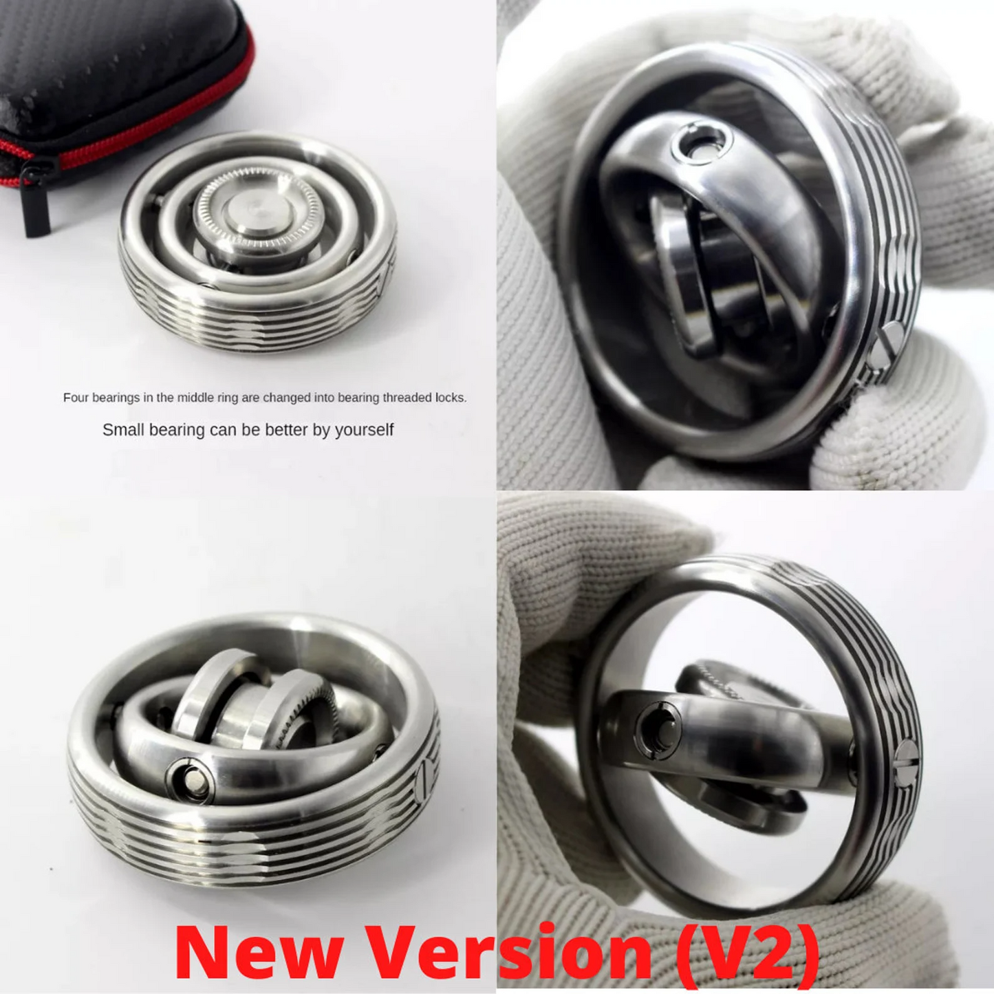 Stainless Steel Gyroscope Rotation Balancing Spinner | EDC Fidget Spinner | Kids Adult Toys