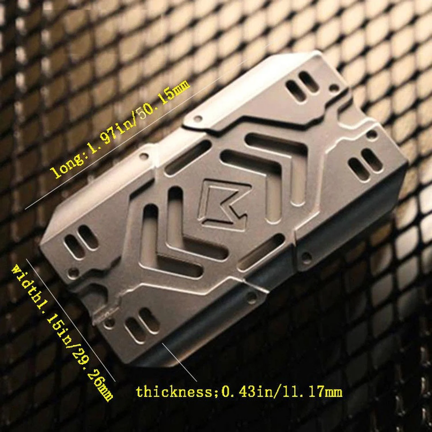 Metal Shield Brand Hand Push Slider Spinner | Stainless Steel Push Click Sound Slider | Metal Push Haptic Feel Click Sound Slider for Gift