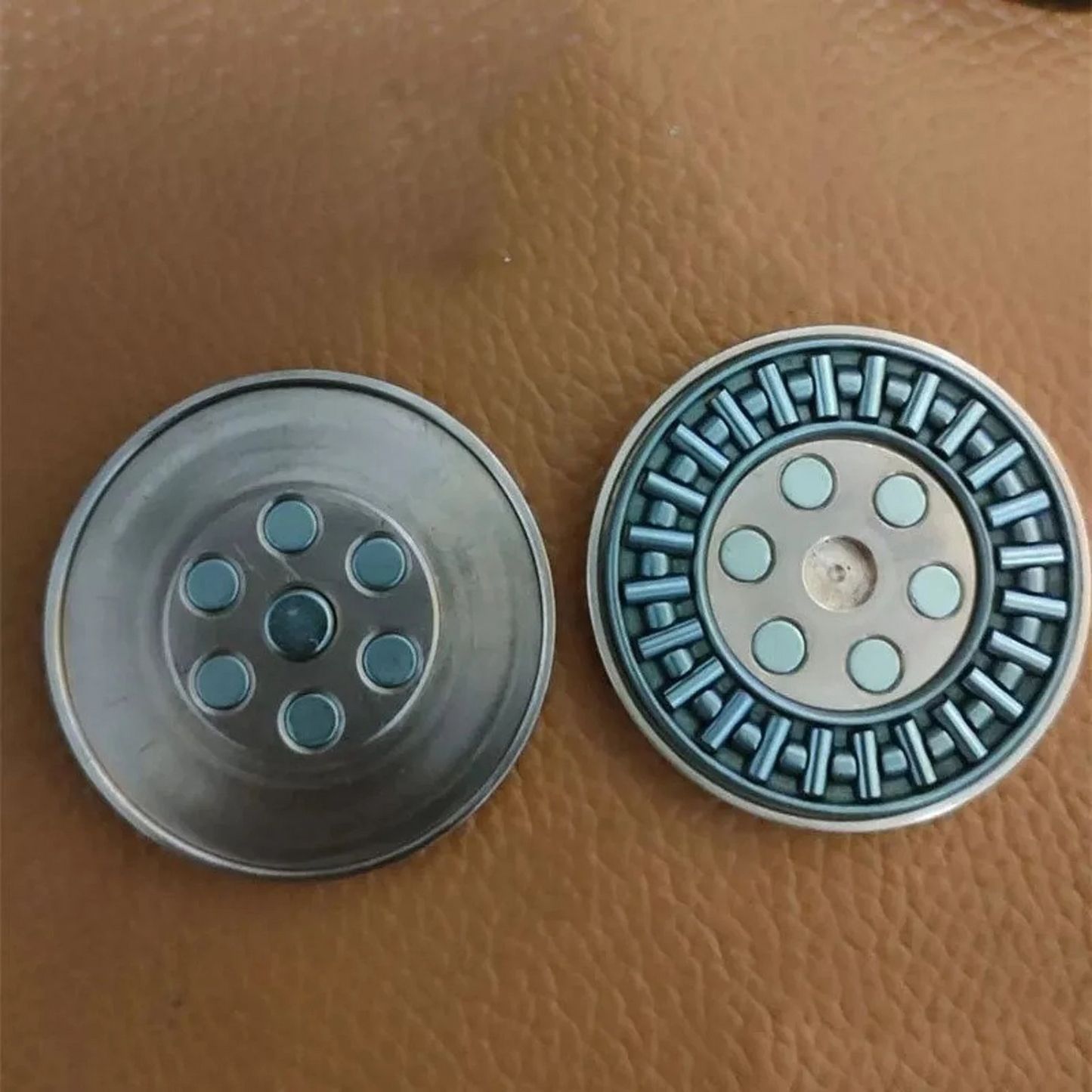 Mini Stainless Steel Skull Coin Shape Push Pop Slider | Mini Metal Skull Coin Push Haptic Slider | Mini EDC Devil Coin Slide for Collection