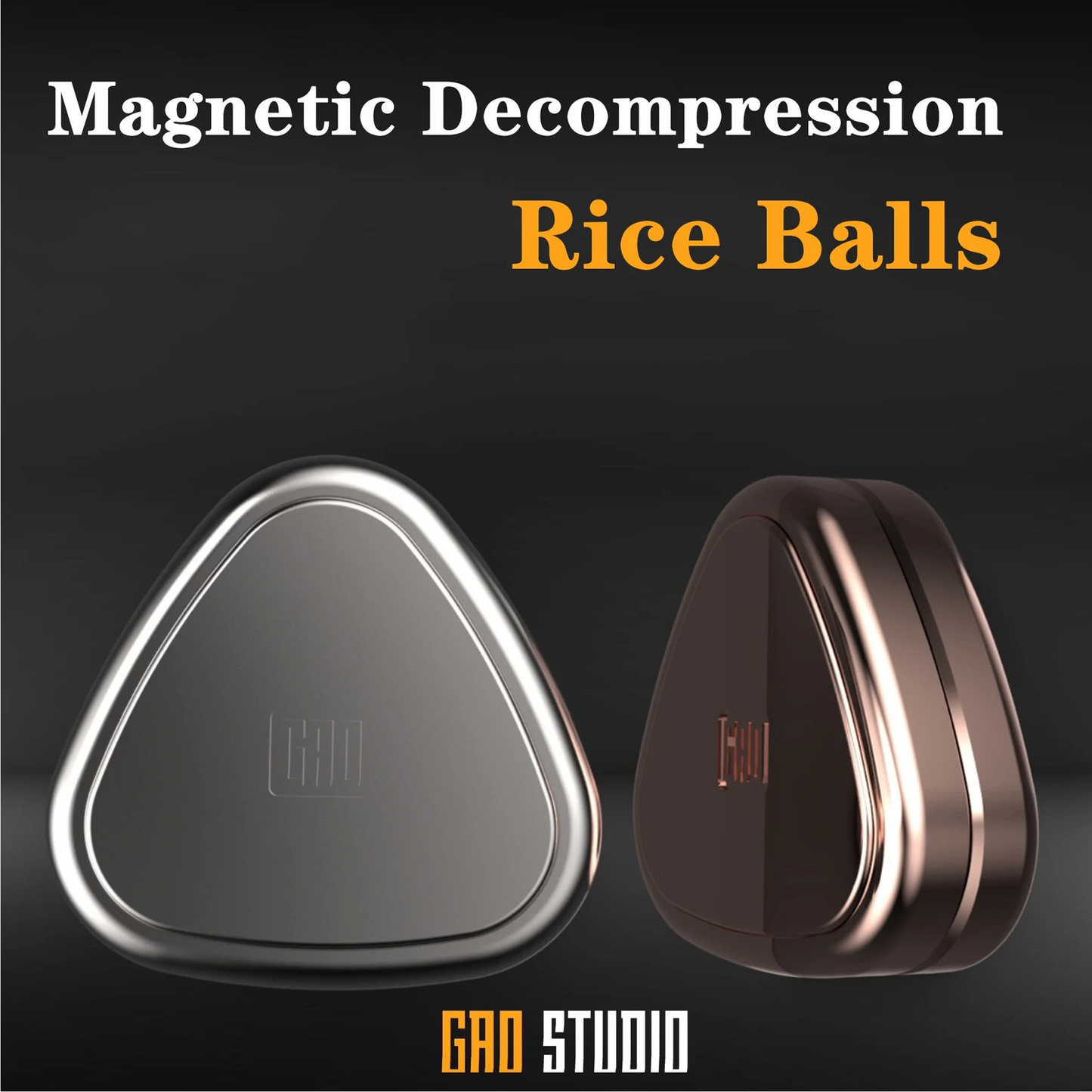New Gao Studio Rice Ball Rotary Hand Haptic Spinner | Gao EDC Rice Ball Hand Push Pull Slider | Gao Haptic feel Hand Spinner for Gift