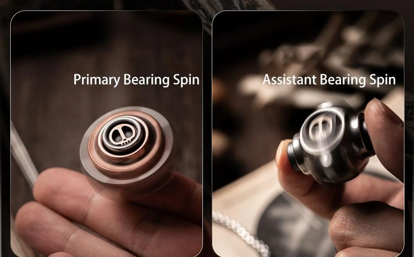 Lautie 2099 Series X-BONE Copper Mini Hand Spinner | Lautie 2099 Series Metal Mini Hand Gyro Spinner | Lautie Mini EDC Hand Spinner for Gift