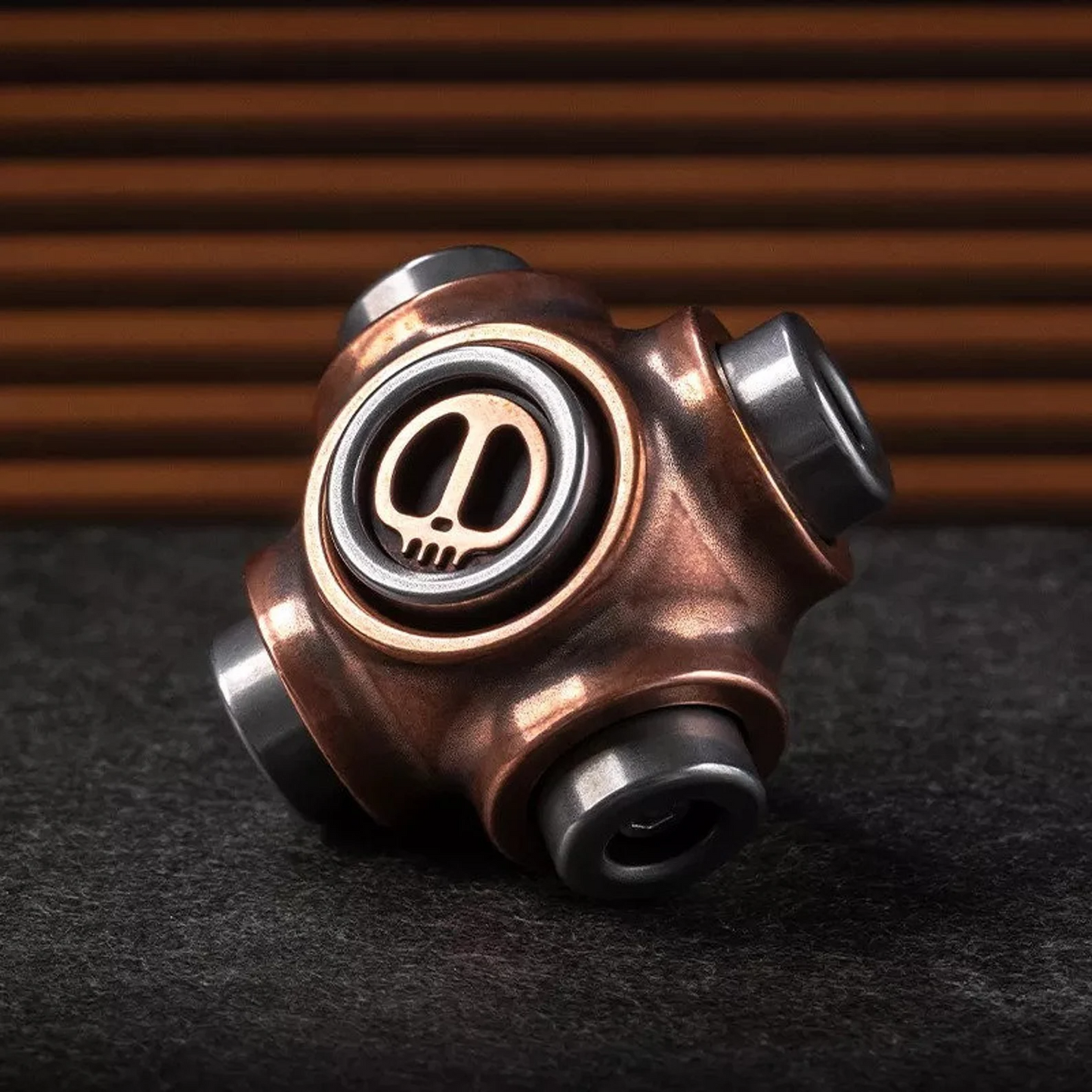 Lautie 2099 Series X-BONE Copper Mini Hand Spinner | Lautie 2099 Series Metal Mini Hand Gyro Spinner | Lautie Mini EDC Hand Spinner for Gift