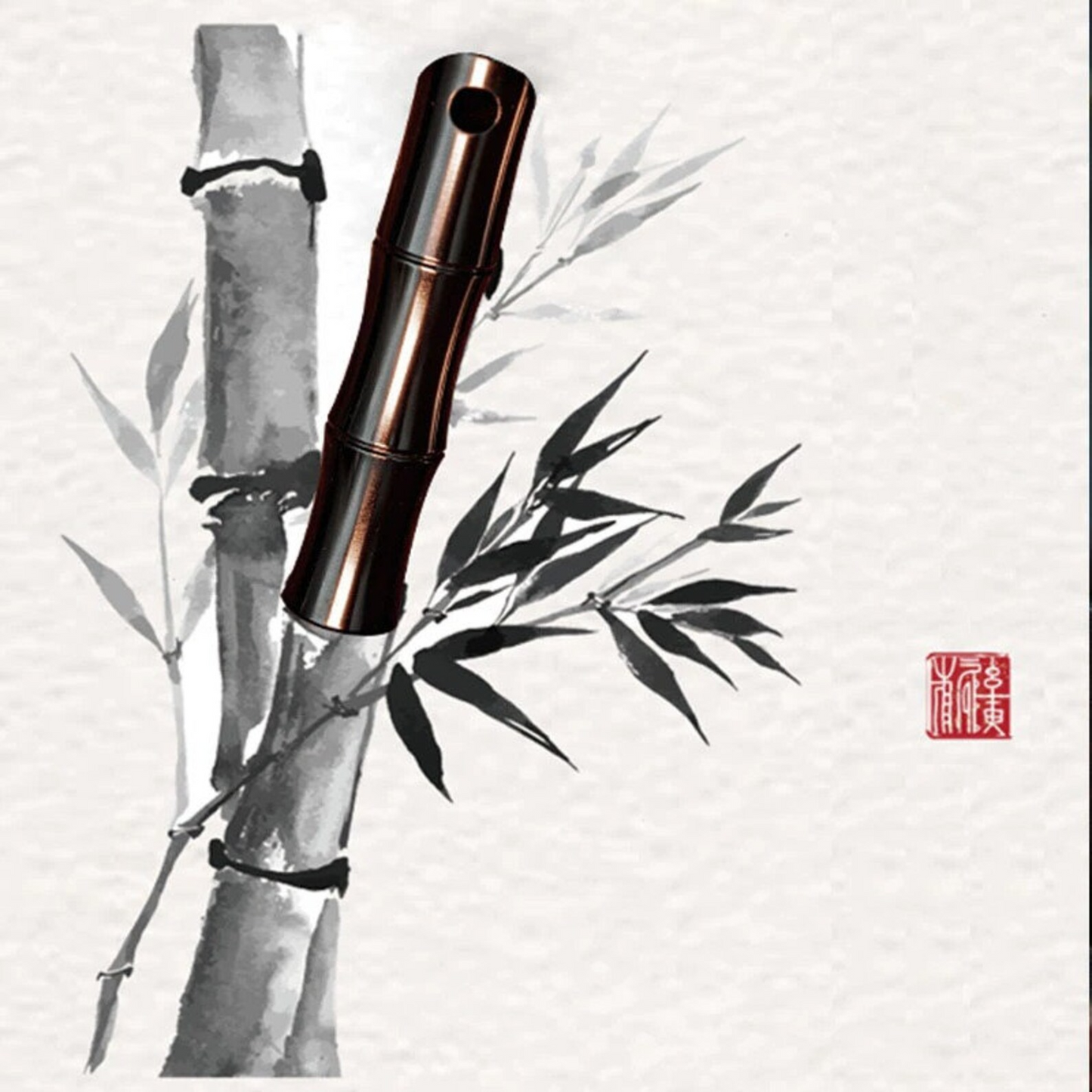 Bamboo Stainless Steel Haptic Feel Hand Push Pull Slider | Bamboo EDC Haptic Feel Hand Slider | Bamboo Metal Hand Push Slider for Gift