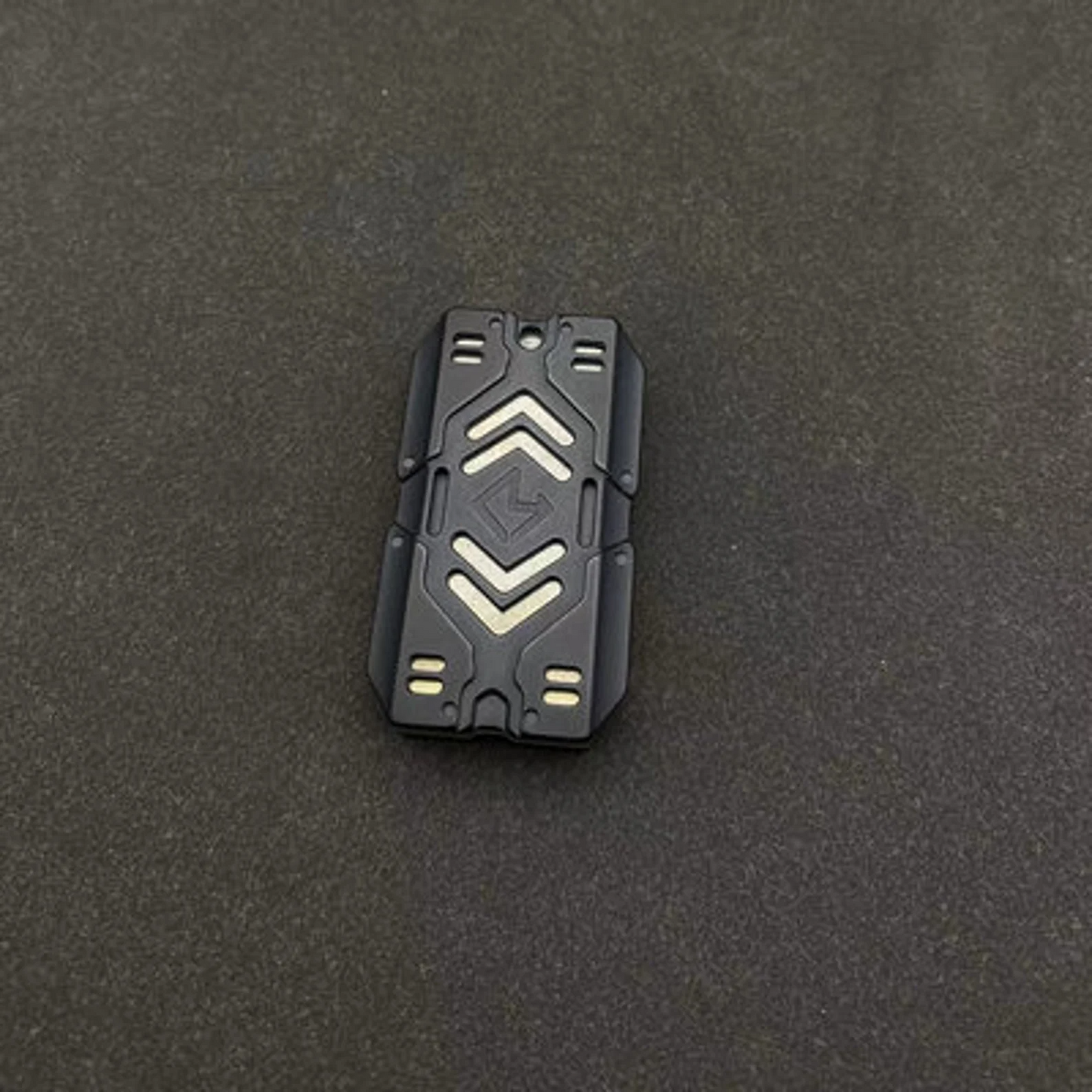 Metal Shield Brand Hand Push Slider Spinner | Stainless Steel Push Click Sound Slider | Metal Push Haptic Feel Click Sound Slider for Gift