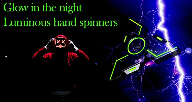 Luminous Hand Fidget Gyro Spinner | Metal Hand Gyro Spinner with Luminous Perfect for Gift & Collection