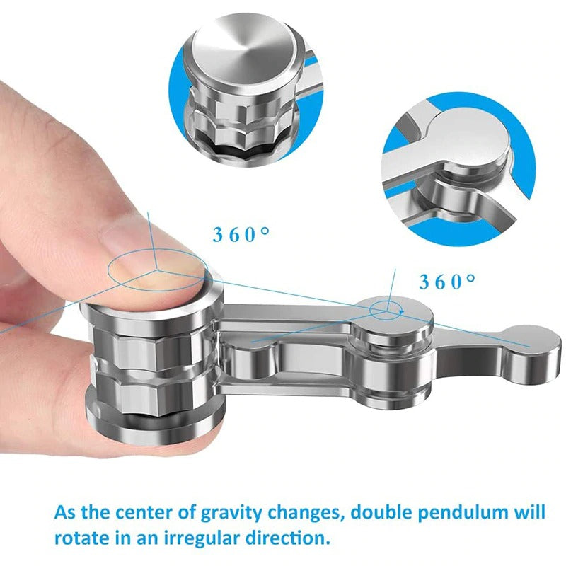 Stainless Steel Chaotic Pendulum Fingertip Gyro Rotator Fidget | Anti-Anxiety Fidget Spinner | Fidget Hand Toys
