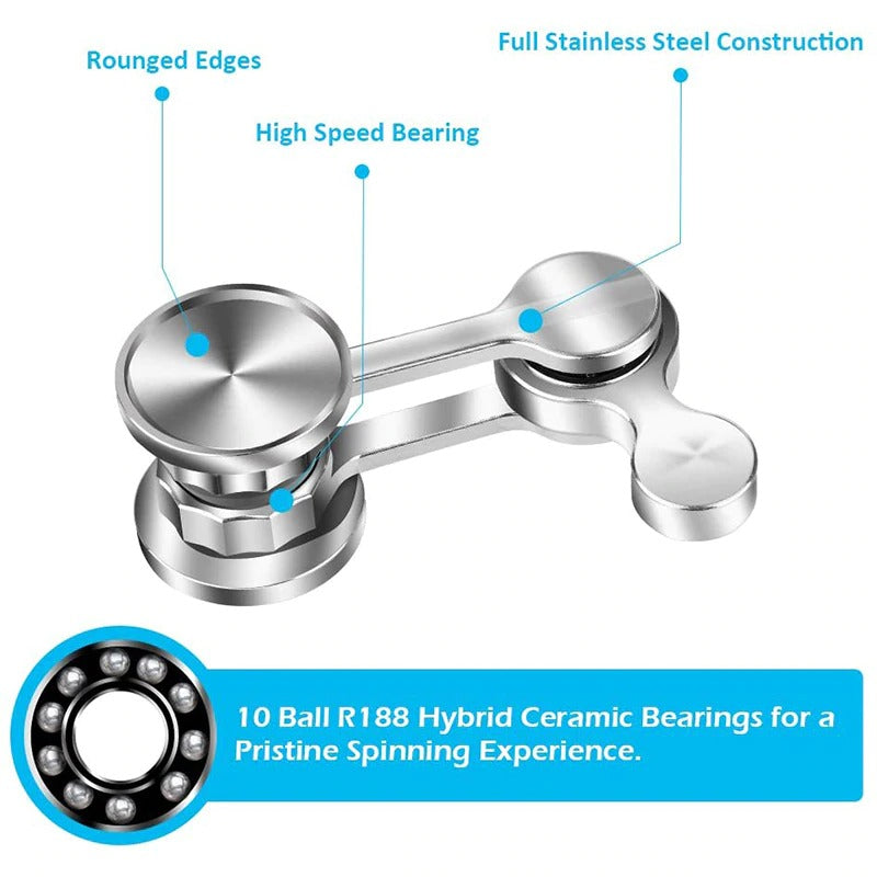 Stainless Steel Chaotic Pendulum Fingertip Gyro Rotator Fidget | Anti-Anxiety Fidget Spinner | Fidget Hand Toys