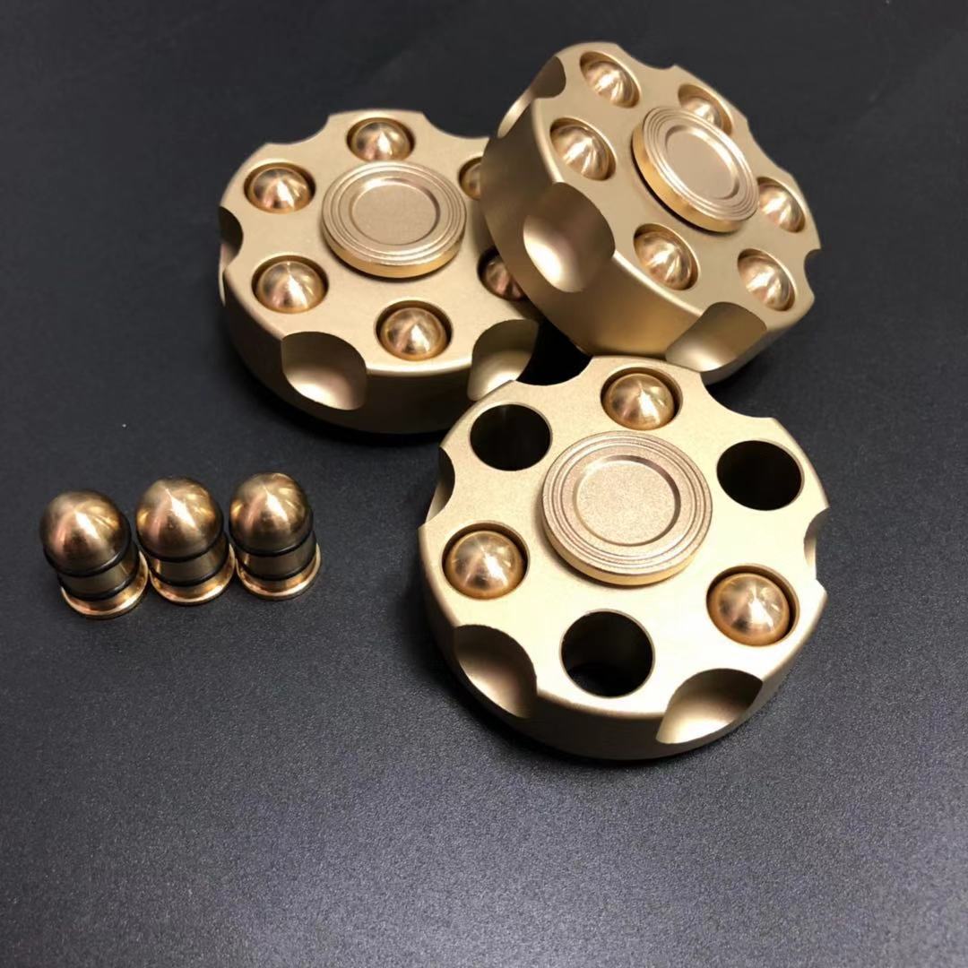 Bullet Metal Gyro Spinner | Metal Hand EDC Fidget | Revolver Shape Fingertip Gyro for Gift and Collection