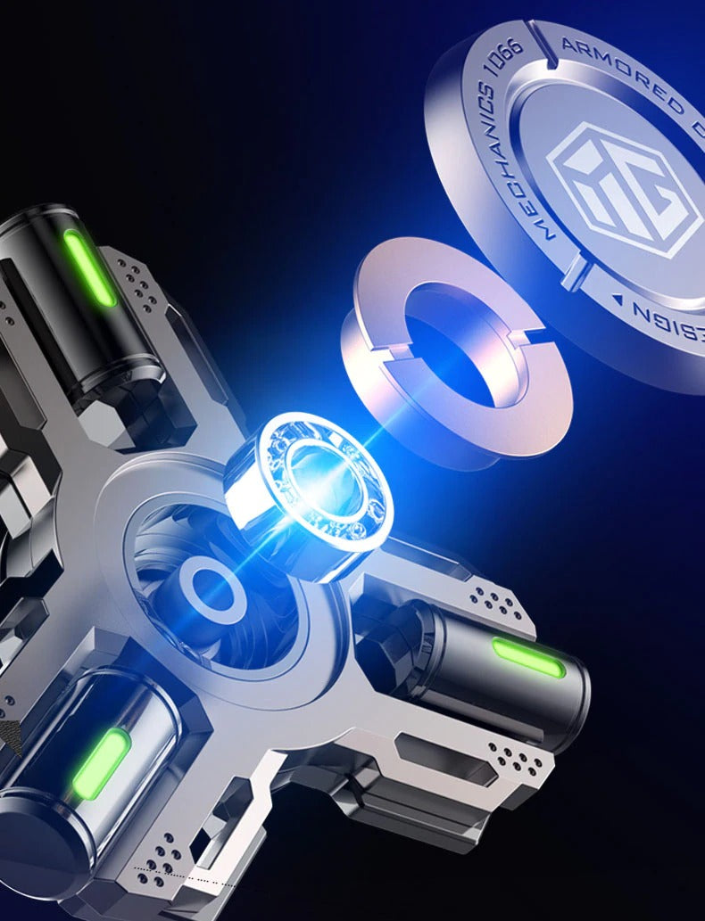 Luminous Hand Fidget Gyro Spinner | Metal Hand Gyro Spinner with Luminous Perfect for Gift & Collection