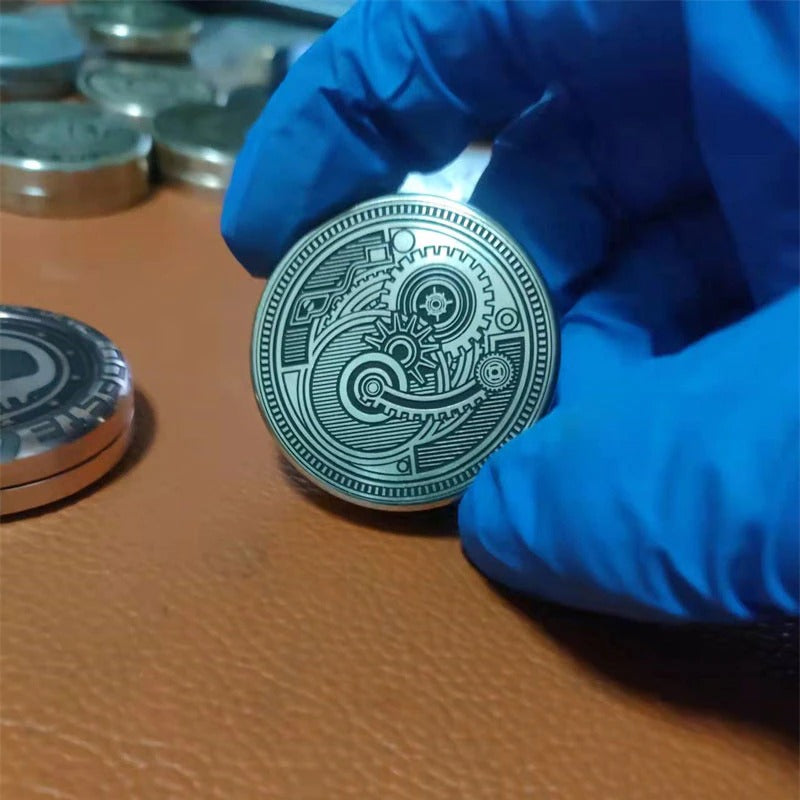 Mini Magnetic Coin Shape Haptic Sound Push Slider | Mini EDC Magnetic Coin Haptic Feel PPB | Mini Coin Shape Sound Push Slider