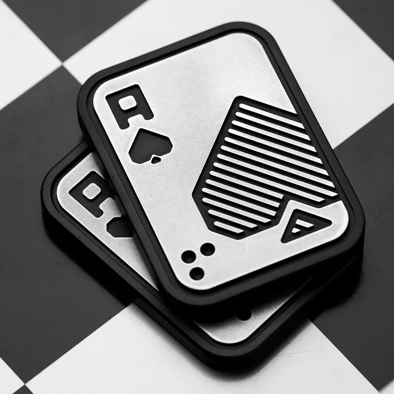 Lautie Stainless Steel Lucky Poker Card Magnetic Push Slider | Lautie EDC Poker Card AA-KK | Lautie Metal Lucky Poker Slider Card for Collection & Gift