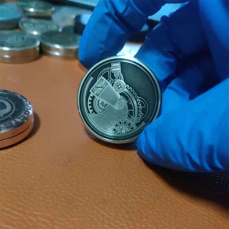 Mini Magnetic Coin Shape Haptic Sound Push Slider | Mini EDC Magnetic Coin Haptic Feel PPB | Mini Coin Shape Sound Push Slider