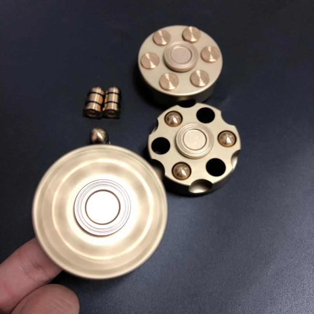 Bullet Metal Gyro Spinner | Metal Hand EDC Fidget | Revolver Shape Fingertip Gyro for Gift and Collection