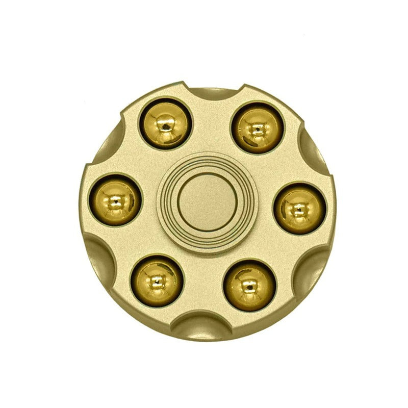 Bullet Metal Gyro Spinner | Metal Hand EDC Fidget | Revolver Shape Fingertip Gyro for Gift and Collection