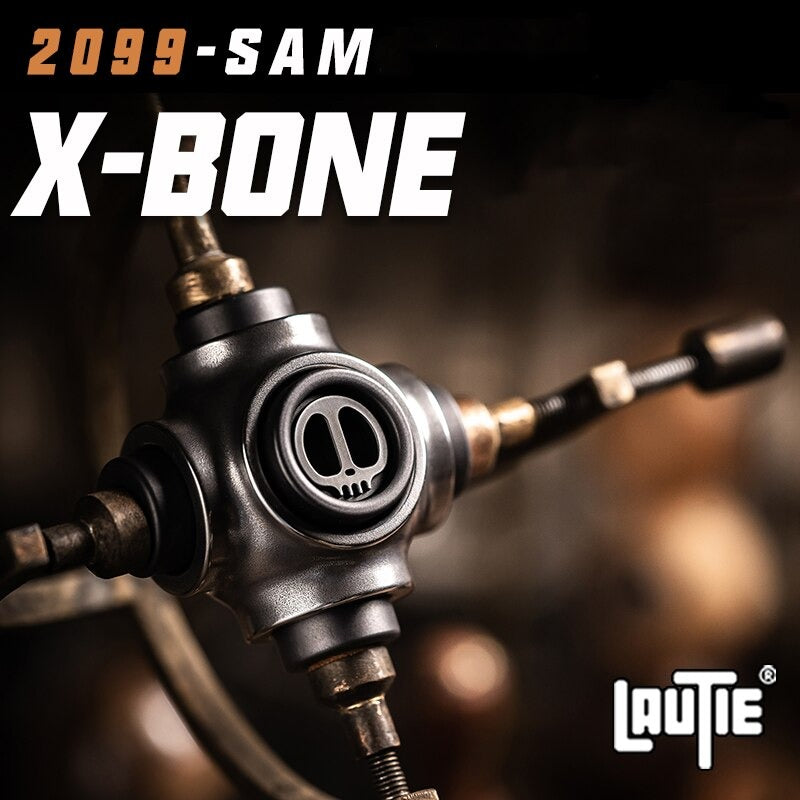 Lautie 2099 Series X-BONE Copper Mini Hand Spinner | Lautie 2099 Series Metal Mini Hand Gyro Spinner | Lautie Mini EDC Hand Spinner for Gift