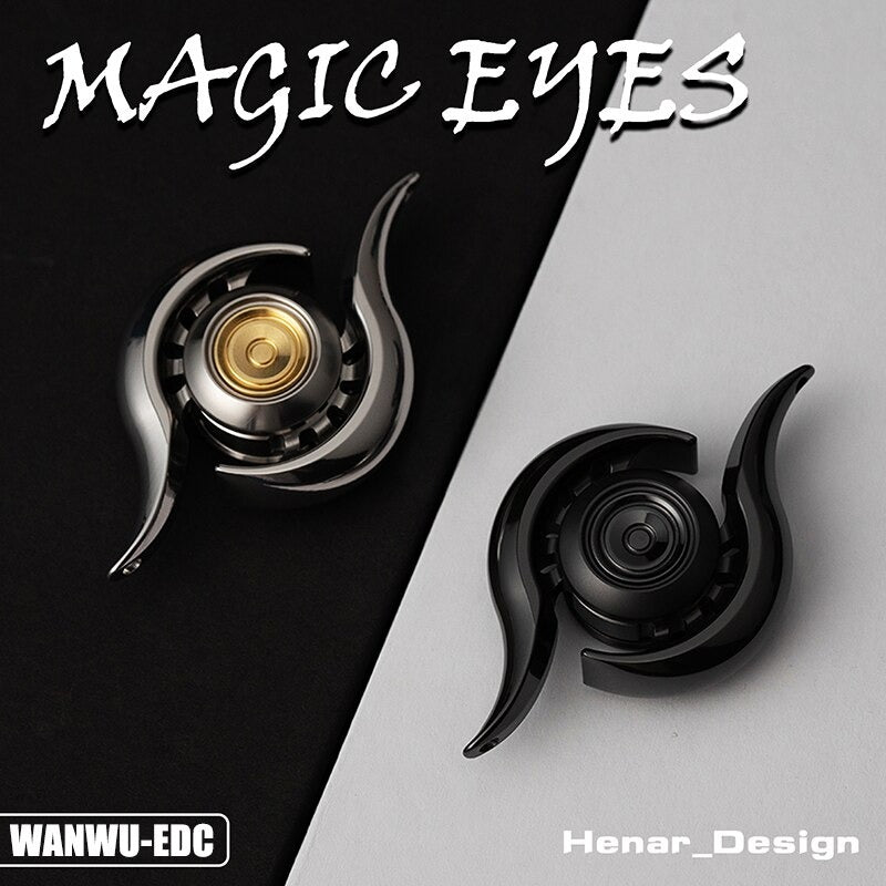 Magic Eyes Metal Hand Spinner Clicker | Magic Eyes Hand Spinner Clicker| Magic Eyes EDC Hand Fidget Spinner Clicker for Gift and Collection.