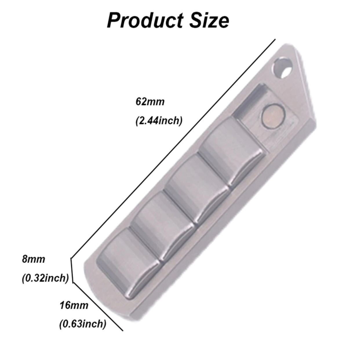 Mini Stainless Steel Pea Pod Push Haptic Slider | Mini EDC Push Pull Haptic Feel PPB |Metal Push Pull Haptic Sound Slider for Collection & Gift