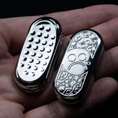 Dz Metal Push Brand PPB Hand Push Slider | Dz EDC Hand Haptic Push Slider Push Pop Fidget Toys | Metal Fidget Push Pop Toys Anti-Stress Autism ADHD Hand Slider for Gift