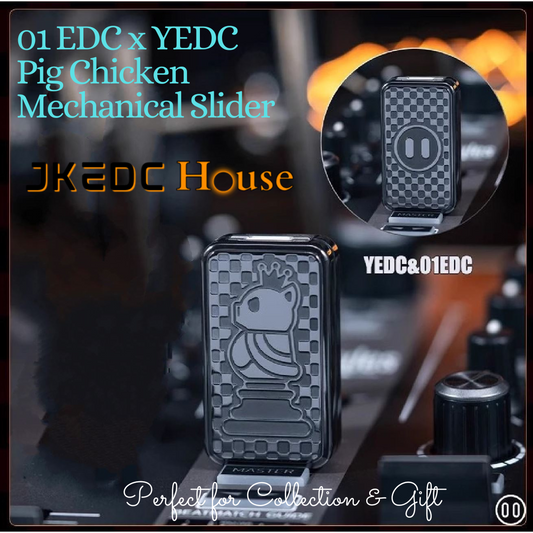 01EDC & YEDC Stainless Steel Limited Mechanical Hand Haptic Slider | 01EDC YEDC Zirconium EDC Hand Fidget Toy for Collection &amp; Gift