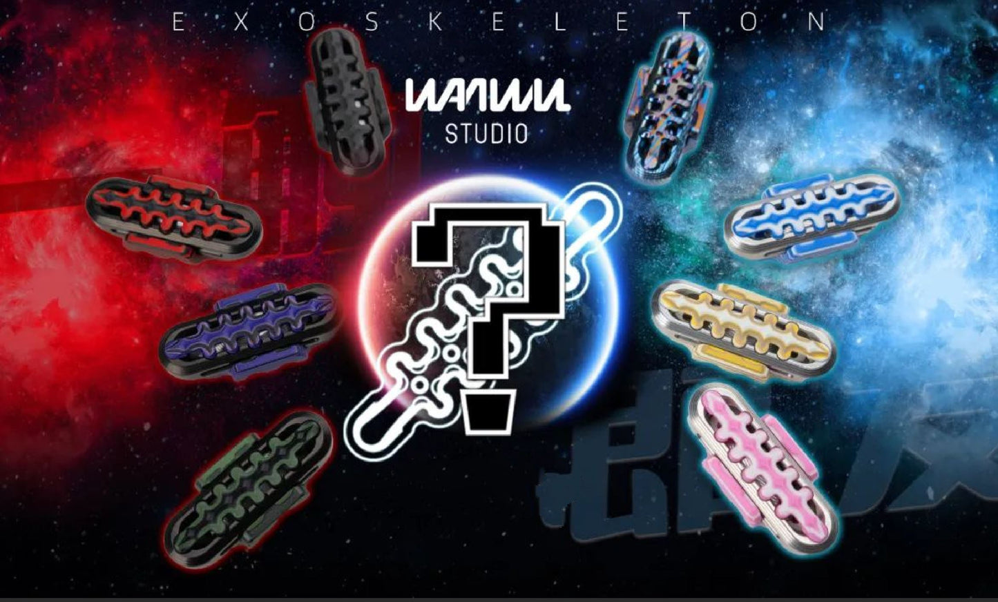 New WANWU G10 Mystery Box EXOSKELETON Mechanical Magnetic Hand Haptic Push Slider