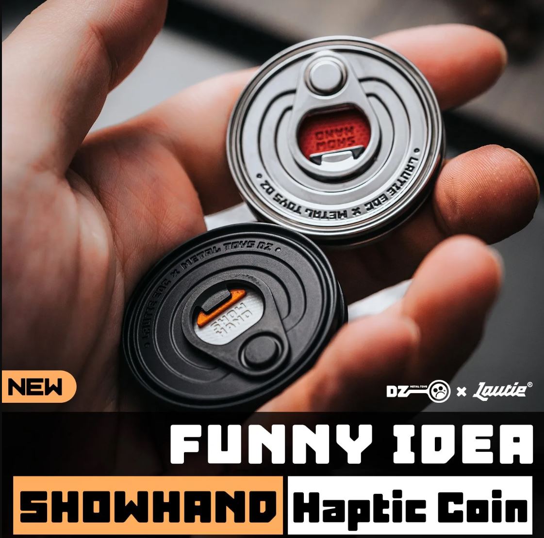 New Lautie x Metal Toys DZ "ShowHand" -Haptic Coin CAN SS Zirconium Mechanical Coin Shape Hand Slider for Collection & Gift