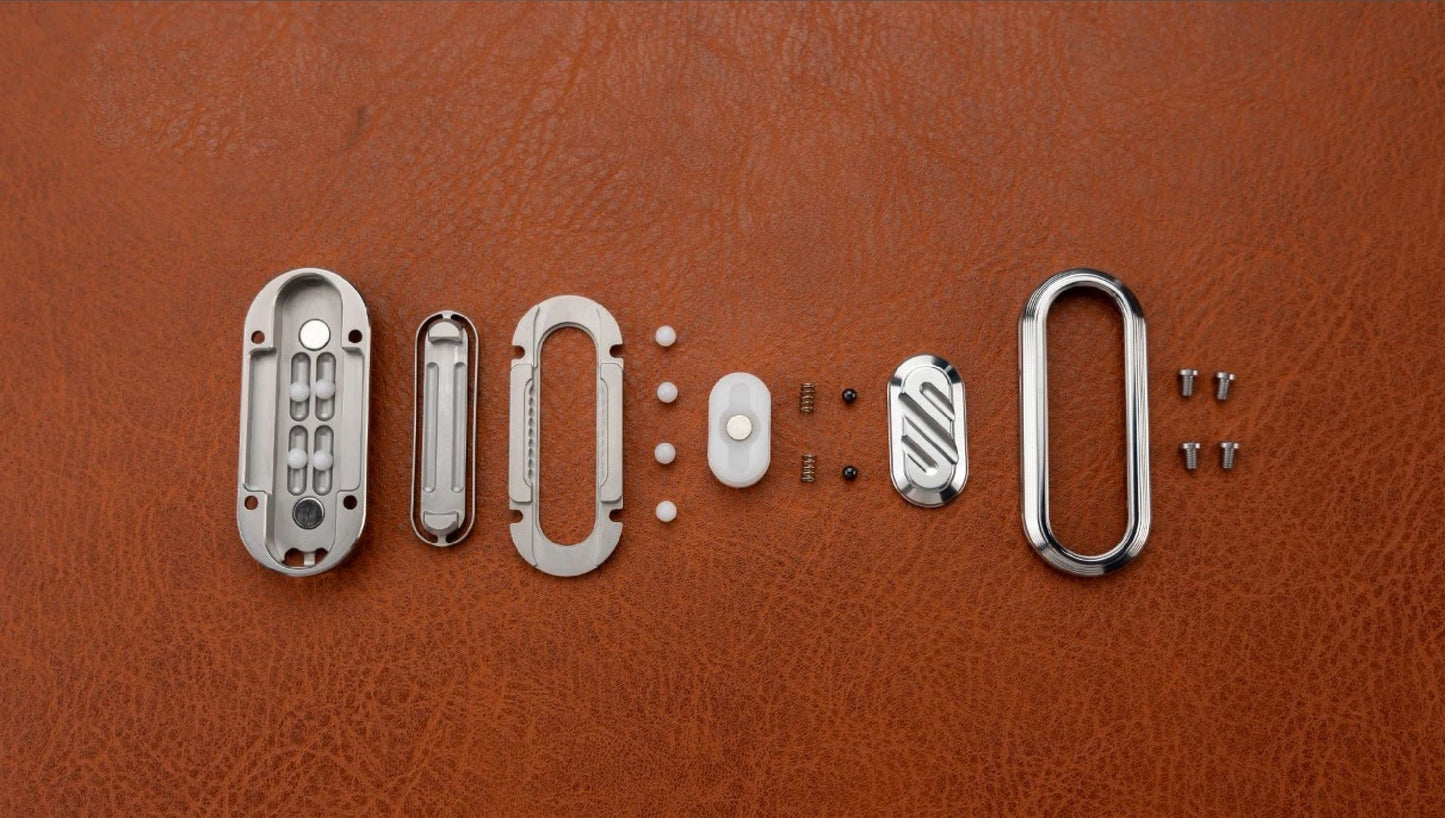New WANWU Popping Stainless Steel Hand Fidget Haptic Push Slider | New WANWU Popping EDC Zirconium Hand Push Slider | WANWU Popping PPB Fidget Toys for Collection &amp; Gift